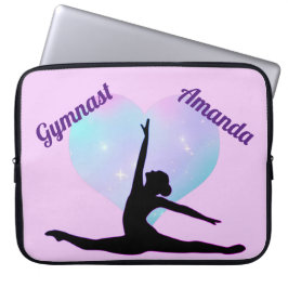 Personlig gymnastik för tjejer Lila gymnast Laptop Fodral