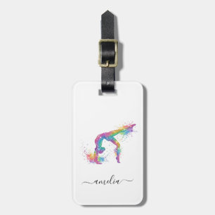 Personlig Gymnastik Glitter Bagagebricka