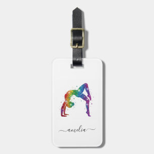 Personlig Gymnastik Glitter Bagagebricka
