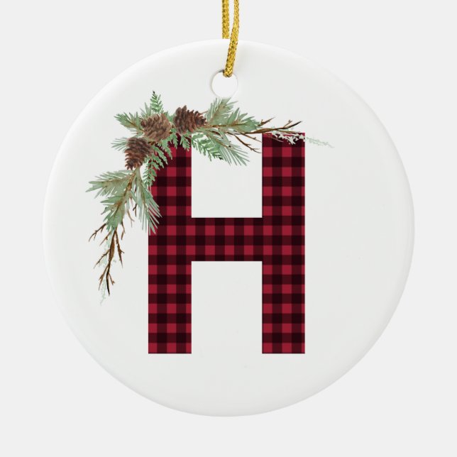 Personlig H Monogram Ornament (Framsidan)