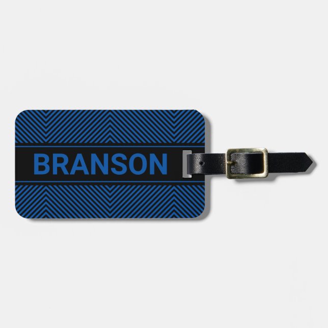 Personlig H Pub Blue ED Bagagebricka (Horisontell Framsida)