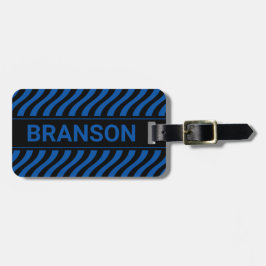 Personlig H Pub Blue Wave Bagagebricka