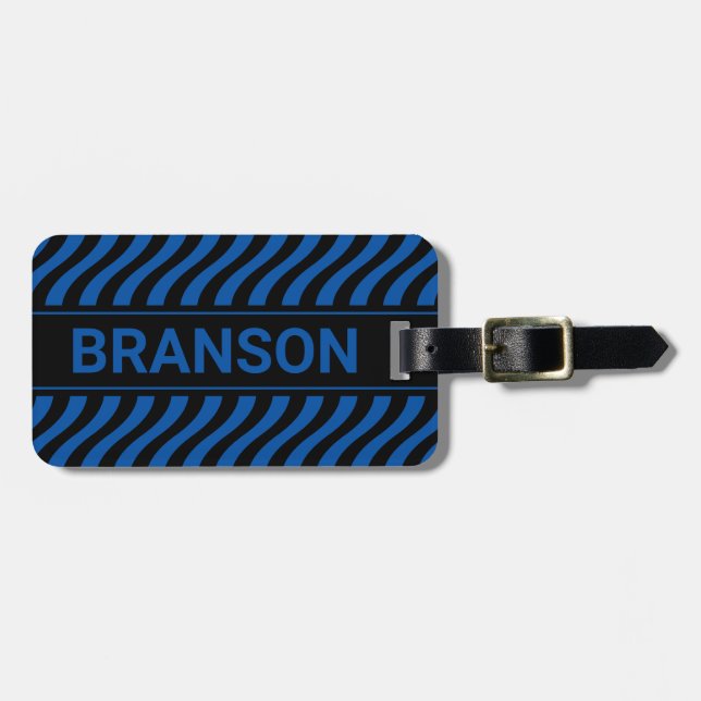 Personlig H Pub Blue Wave Bagagebricka (Horisontell Framsida)