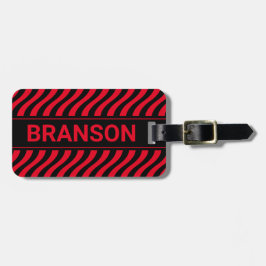 Personlig H Pub Red Wave Bagagebricka