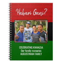 Personlig HABARI GANI Photo Kwanzaa Anteckningsbok