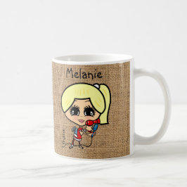 Personlig Hair stylist Mugg Caricature blonde