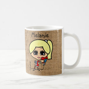 Personlig Hair stylist Mugg Caricature blonde