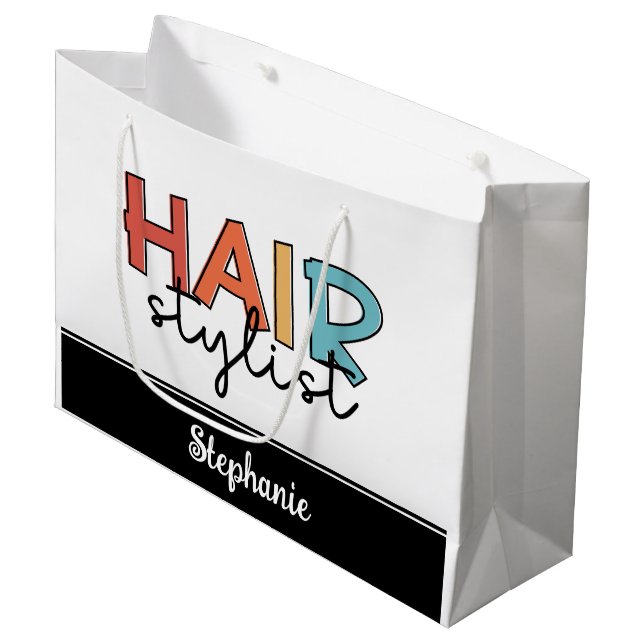 Personlig Hair Stylist Retro Hairdresser Gift (Framsidan Vinklad)