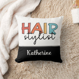Personlig Hair Stylist Retro Hairdresser Gift Kudde