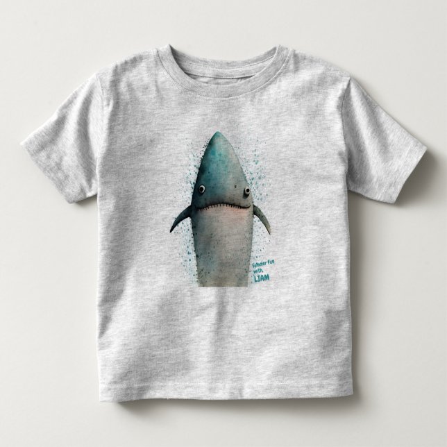 Personlig haj t-shirt (Framsida)