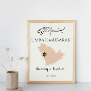 Personlig Hajj eller Umrah Mubarak Islamic Poster