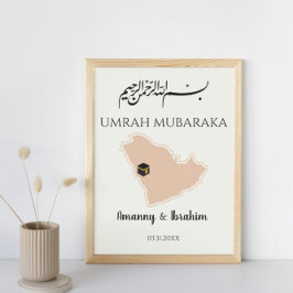 Personlig Hajj eller Umrah Mubarak Islamic Poster