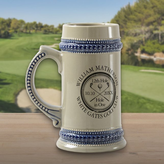 Personlig Hål i en klassisk Golf Sejdel (Personalized Hole in One Classic Golf Beer Stein)