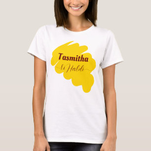 Personlig haldi-matchning för haldi-ceremoni t shirt