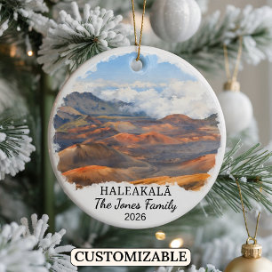 Personlig Haleakalā Nationalpark Anpassad Hawaii Julgransprydnad Keramik