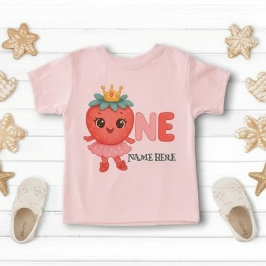 Personlig Hallon Första Födelsedag Tjej T Shirt