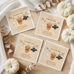 Personlig Halloween-bebisdusj Little Boo Pappersservett