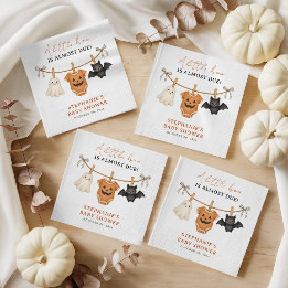 Personlig Halloween-bebisdusj Little Boo Pappersservett