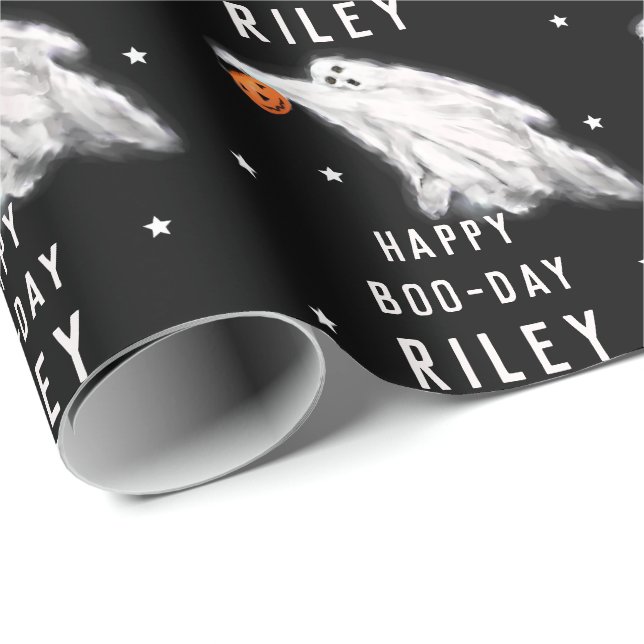 Personlig Halloween Birthday Wrapping Papper Presentpapper (Rullad Hörn)