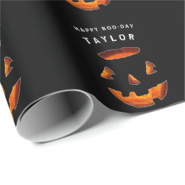 Personlig Halloween Birthday Wrapping Papper Presentpapper