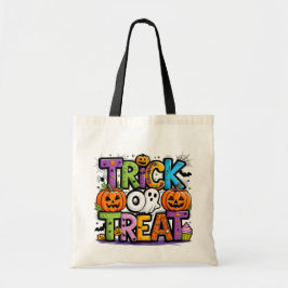 Personlig Halloween Bus eller godis Bag Tygkasse