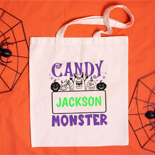 Personlig Halloween Bus eller godis Goodie Tygkasse