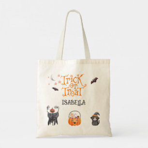 Personlig Halloween Bus eller godis Tote bags Tygkasse