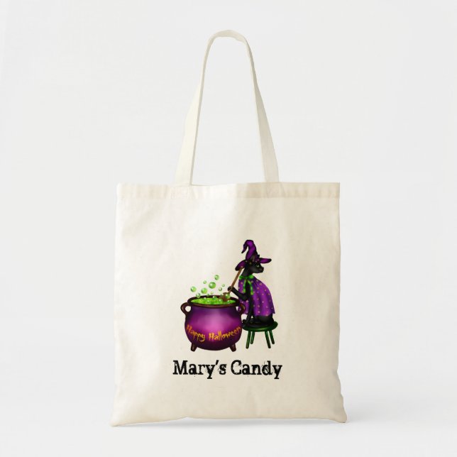 Personlig Halloween Candy Tote Bag Tygkasse (Framsidan)