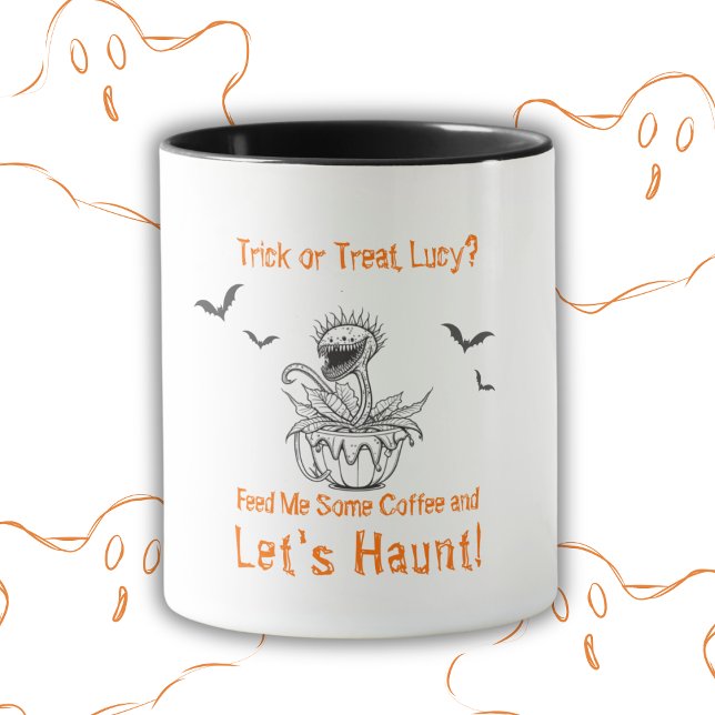 Personlig Halloween Carnivorous Plant Coffee Mugg (Personalized Halloween Carnivorous Plant Coffee Mug)