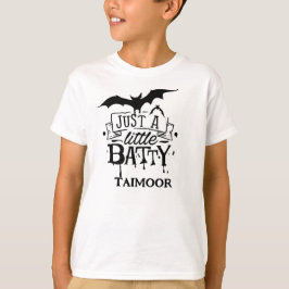 PERSONLIG HALLOWEEN CUTE BARA EN LITEN BATTY T SHIRT