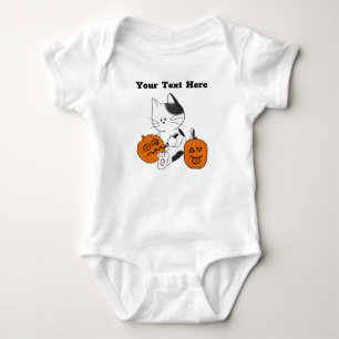 Personlig Halloween Cute Cat Baby Bodykostym T Shirt
