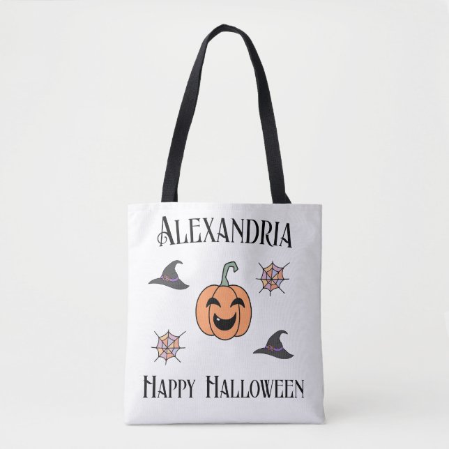 Personlig Halloween Cute Tygkasse (Framsida)