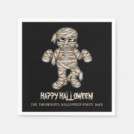 Personlig Halloween-eventtext för serie-mumie Pappersservett