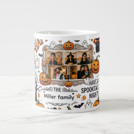 Personlig Halloween-familjedekoration & kläder - S Jumbo Mugg