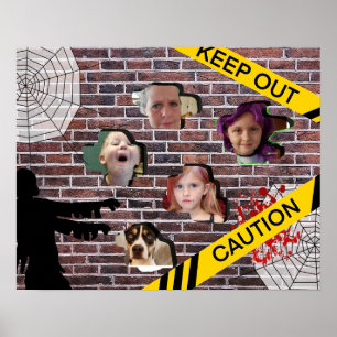 Personlig Halloween-familjfoto Poster