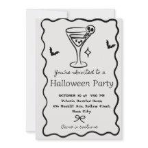 Personlig Halloween-fest-inbjudan Martini