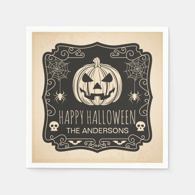 Personlig Halloween fest | Napkin Pappersservett (Framsidan)