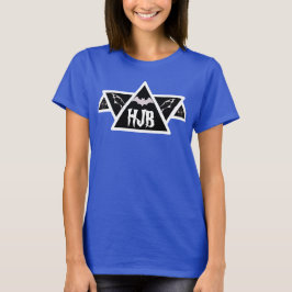 Personlig Halloween Fladdermus Man Triangle Initia T Shirt