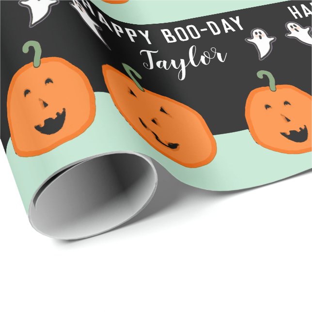 Personlig Halloween-födelsedag Presentpapper (Rullad Hörn)