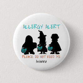Personlig Halloween Food Allergy Alert Kids Knapp