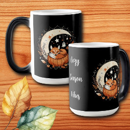 Personlig Halloween Fox och Ghost Magisk Mugg