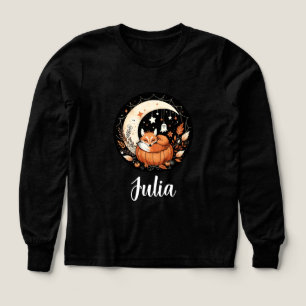 Personlig Halloween Fox och Ghost T Shirt