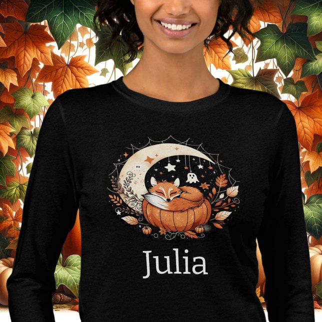 Personlig Halloween Fox och Ghost T Shirt (Skapare uppladdad)