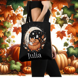 Personlig Halloween Fox och Ghost Tygkasse