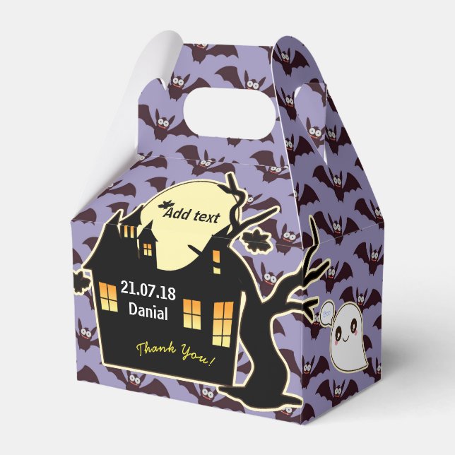 Personlig HALLOWEEN Gable Box Haunted House Presentaskar (Framsidan Sidan)