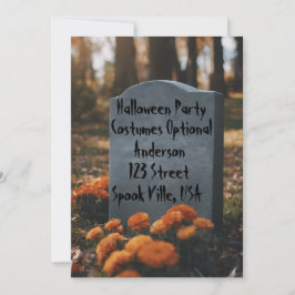Personlig Halloween Gravestone Inbjudningar