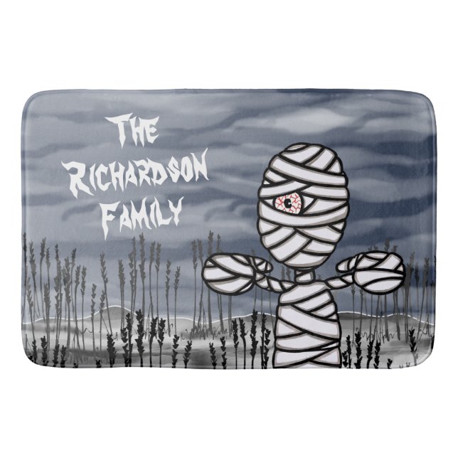 Personlig Halloween Horror Creepy Mummy Badrumsmatta (Framsidan)