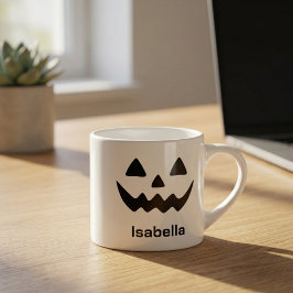 Personlig Halloween Jack O Lantern Pumpa Ansikte Espressomugg