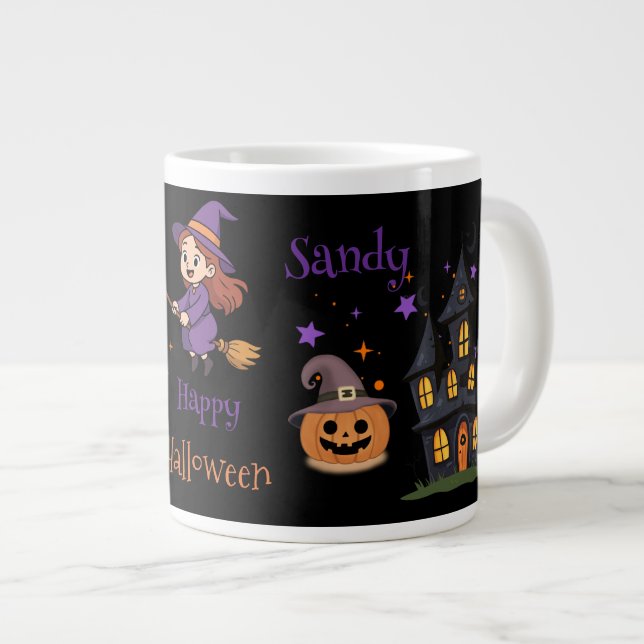 Personlig Halloween-kaffemugg Jumbo Mugg (Framsida höger)