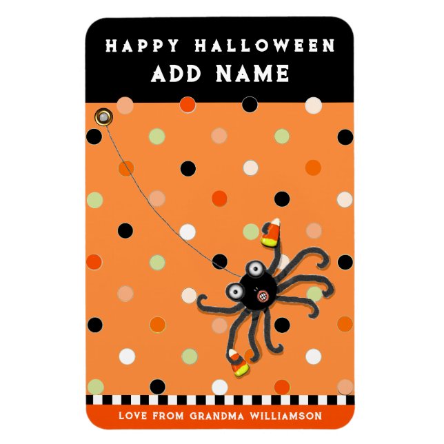 Personlig Halloween-kort för barn Magnet (Vertikal)